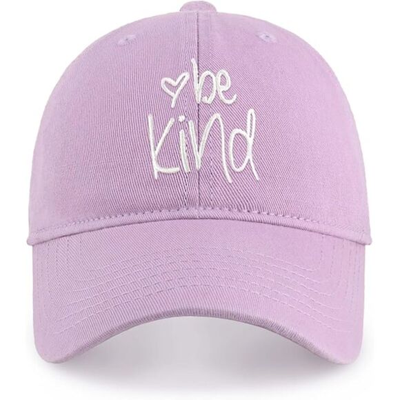 Other - Unisex Lilac 100% Cotton Be Kind Embroidered Adjustable Classic Baseball Caps